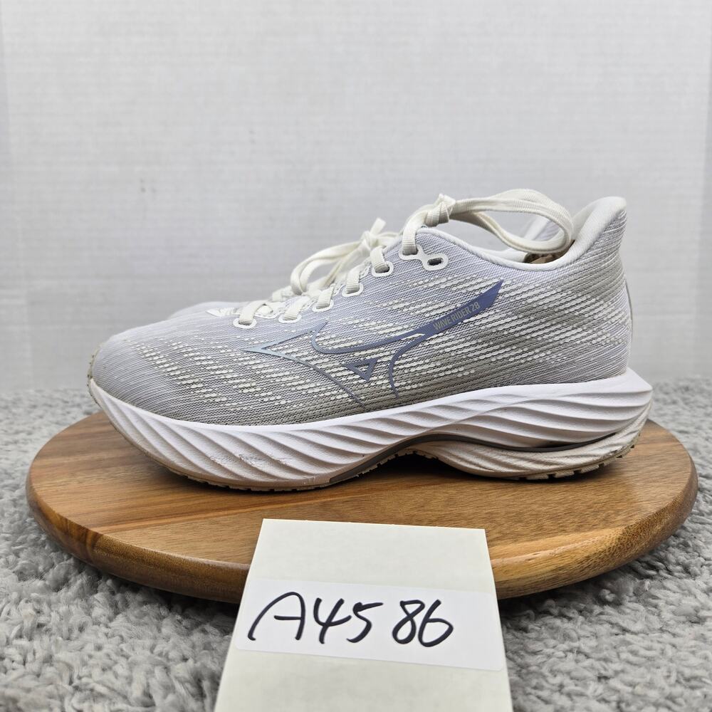 Mizuno Womens 8.5 Wave Rider 28 White Nimbus Cloud Athletic Gym Running Shoe